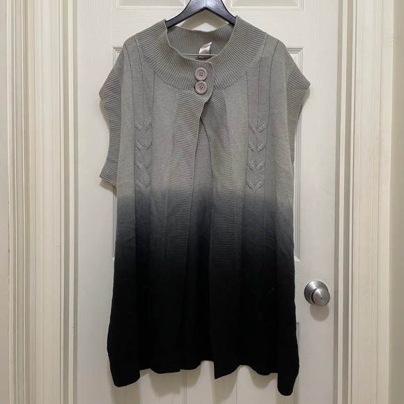 Monroe & Main Ombre Knit Sleeveless Cardigan Sweater Vest Wool Blend 
3X NWOT - Picture 1 of 7